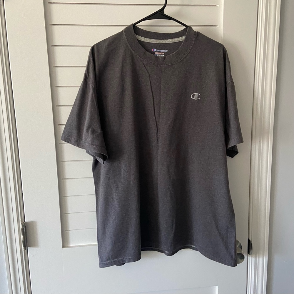 Champion Heathered Grey Men's Basic Short Sleeve Neutral Tshirt  Size XL